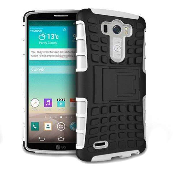 Tyre Pattern TPU PC Bracket Cover Case For LG G3