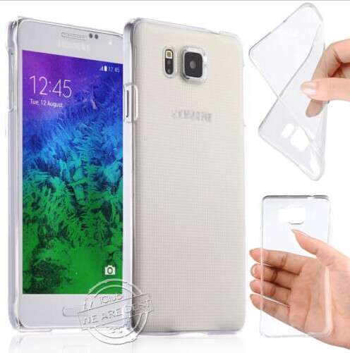 0.3mm Ultra Slim Clear TPU Soft Back Case Cover For Samsung Galaxy Alpha G850F