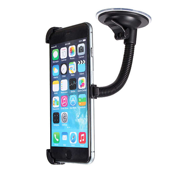 Black Car Windshield Suction Mount Phone Holder For iphone 6 Plus