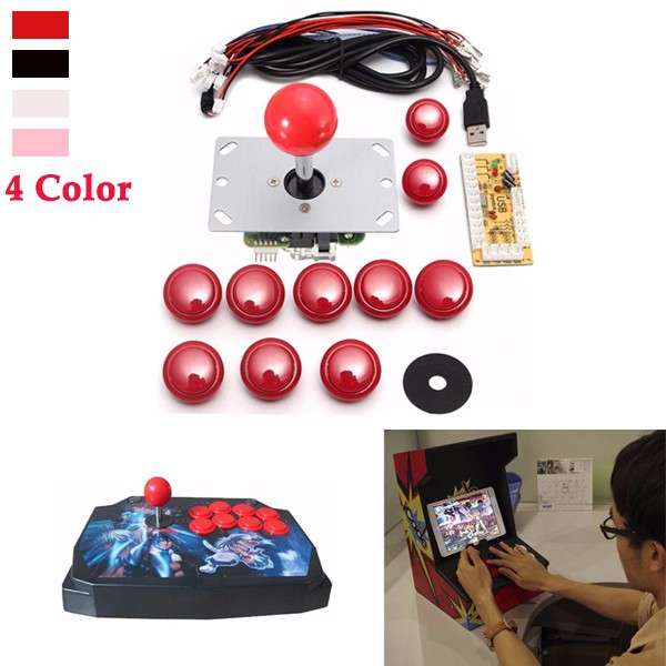 Game DIY Arcade Set Kits Replacement Parts USB Encoder to PC Joystick and Butto