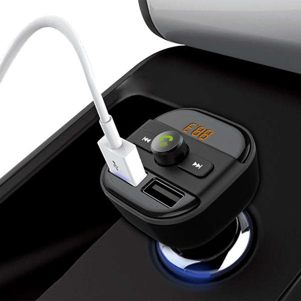 Auto Bluetooth MP3 Hands Free 4.0 Dual USB Charger 2.1A Car Kit Multifuction
