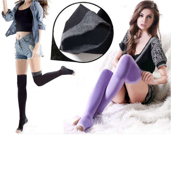 Hot Women's Slim Shaper Sleeping Beauty Leg Burning Fat Thin Socks