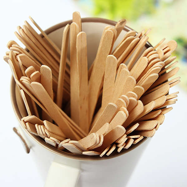 100Pcs Disposable Coffee Wooden Stir Stick Tea Stir Sticks