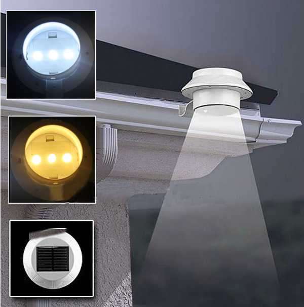 Waterproof Solar LED Light Outdoor Garden Yard Gutter Pathway Lamp