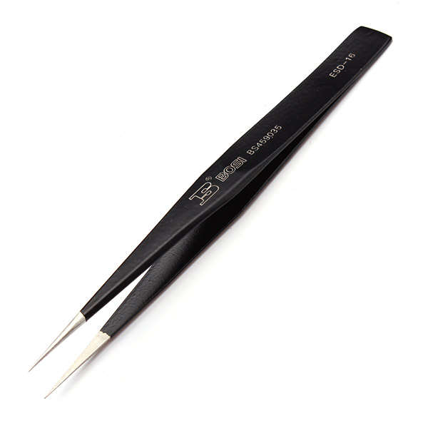 BOSI Antistatic Stainless Steel Pointed Tweezer ESD-16 BS450935