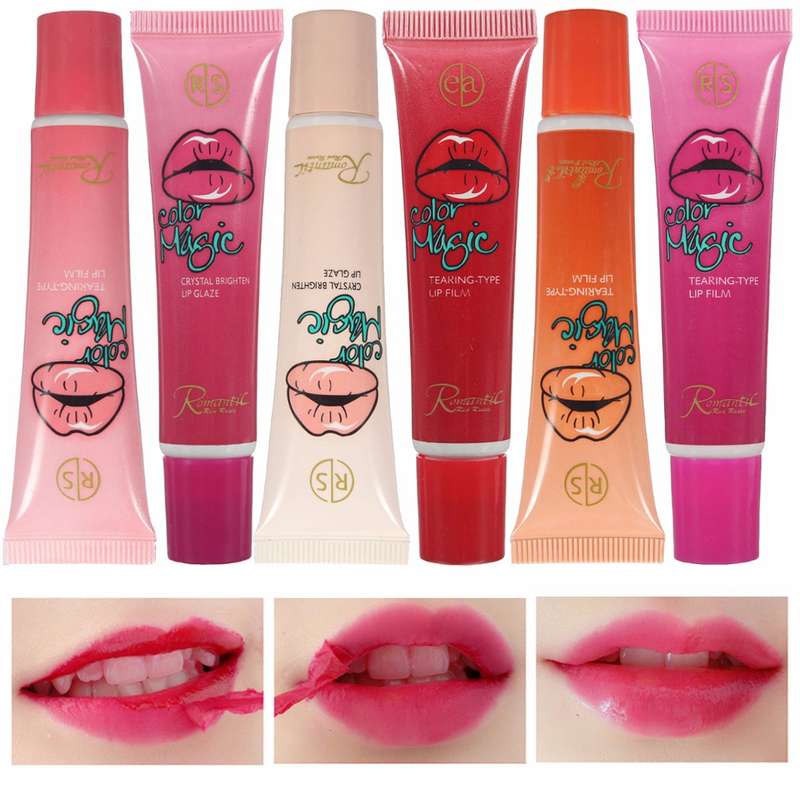 6 Colors Waterproof Lipstick Magic Peel Off Mask  Long Lasting Tint Lip Gloss