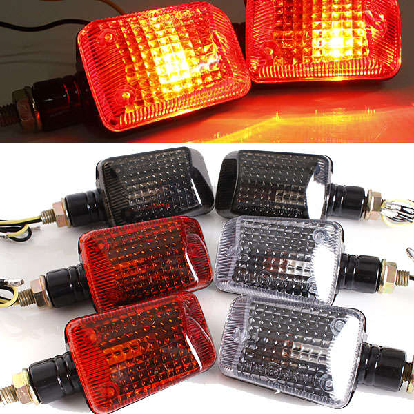 Motorcycle Motorbike Turn Signal Indicators Light Lamp Amber