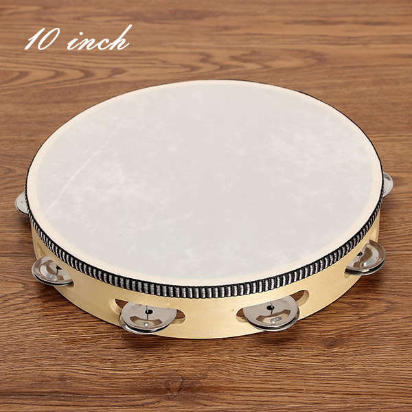 Hand Held Tambourine Percussion Drum Bell Jingles Toy Gift