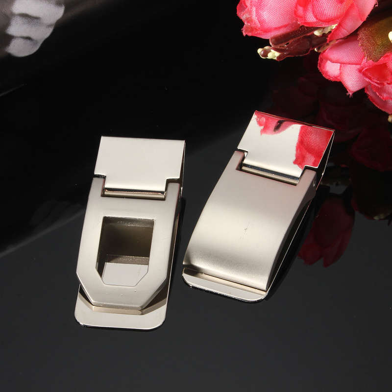 Wallet Slim Sided Stainless Steel Pocket Money Clip Card Credit Name Holder