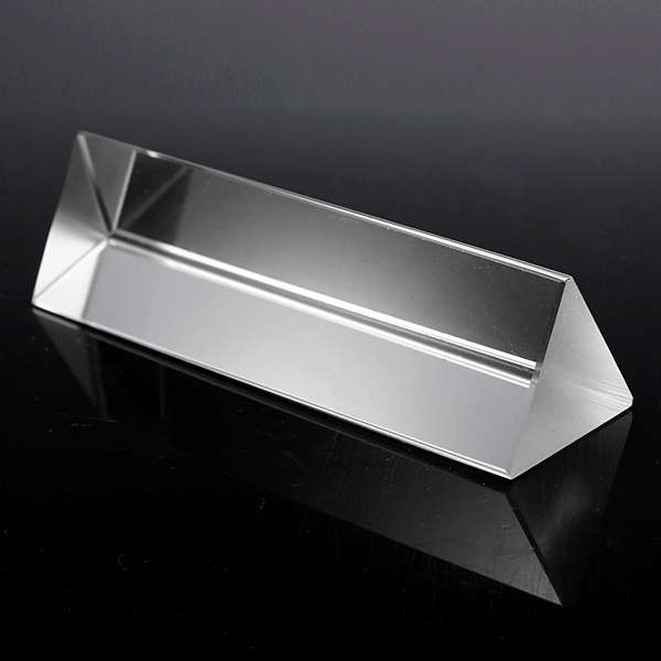 10cm Physics Optical Glass Triple Triangular Prism