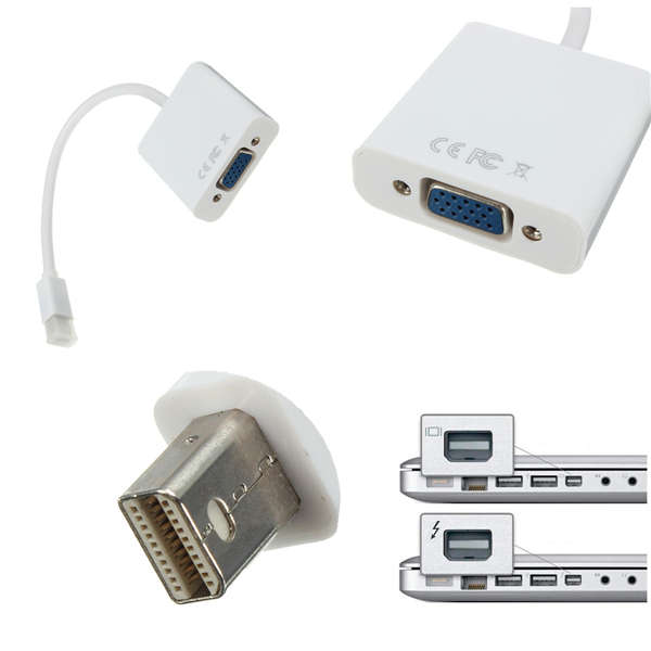 Mini 1080P Display Port DP To VGA Cable Adapter Converter For TVs PC Mac