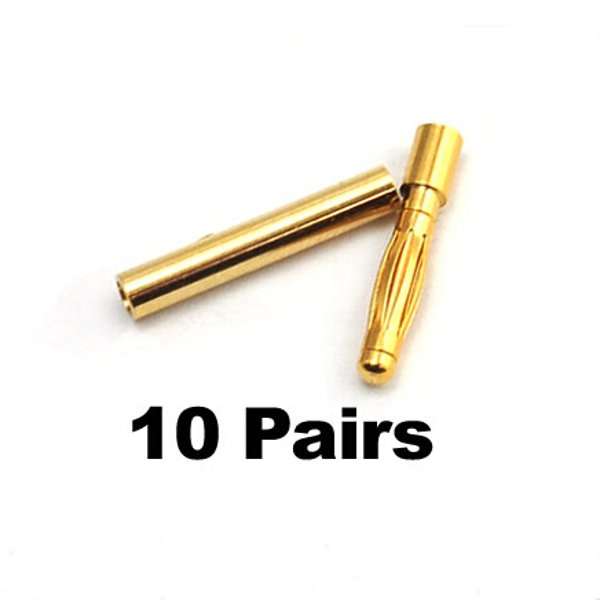 2mm Gold Bullet Banana Connector Plug For ESC Battery Motor 1 Pair