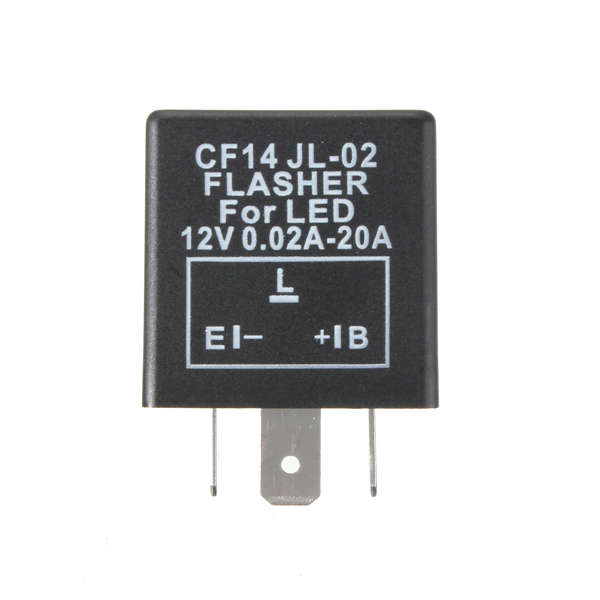 3 Pin 12V 0.1-20A LED Flasher Relay for Motorcycle Car Blinker Indicator