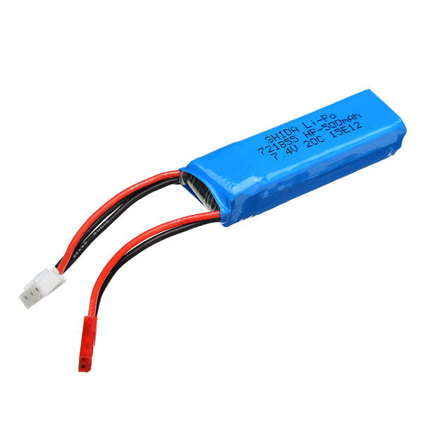 Wltoys 1/24 RC Car Battery Li-Po 7.4V 20C 500mAh For A202 A212 A222 A232 A242 A