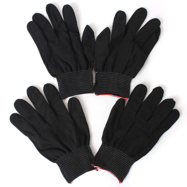 2 Pairs Antistatic Nylon Work Glove Grip Durable Knit Working Safety Gloves