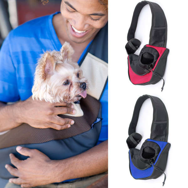 L Pet Dog Cat Carrier Mesh Sling Backpack Travel Tote Shoulder Bag