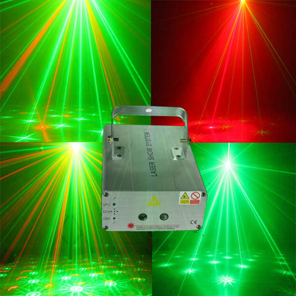 Simple Diplopore 40 Patterns Red&Green Laser Projector Stage Light