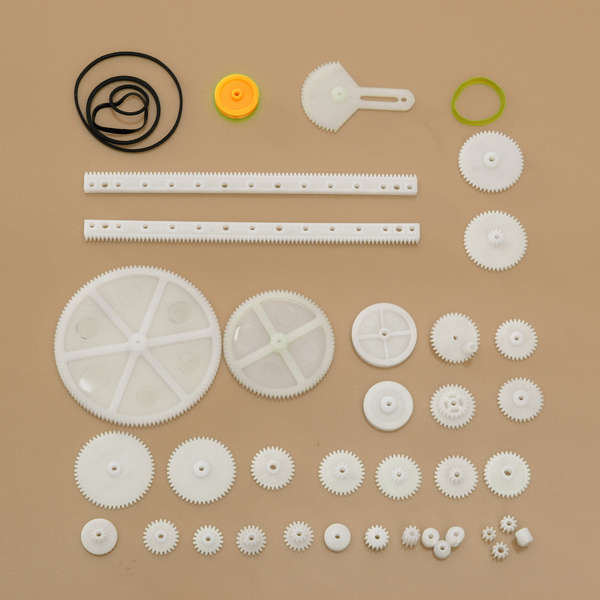 34 Kinds Motor Gear Rack Pulley Belt Single Double Gears Kit Set
