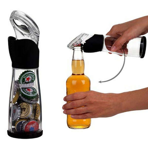 Storage Beer Bottle Openers With Cap Holder Catcher Collector Bar Tool