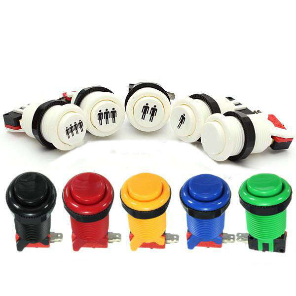 Arcade Push Button Durable Long Switch Multicolor