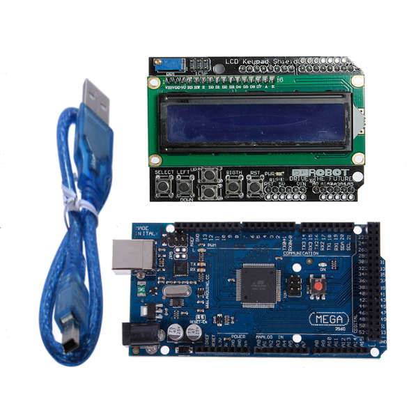 LCD 1602 Keypad Shield + Mega2560 R3 ATmega2560-16AU Control Board