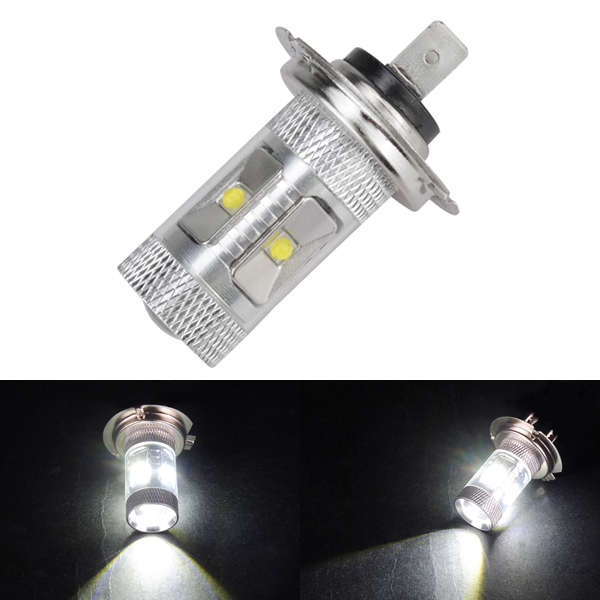 H7 DC12V 30W 650LM Super White Cree LED Fog Light Bulb