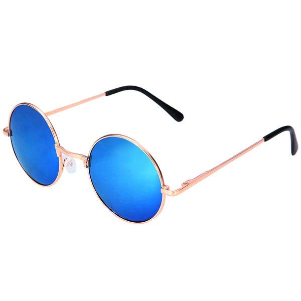 Luxury Colorful Lenses Vintage Round Sunglasses