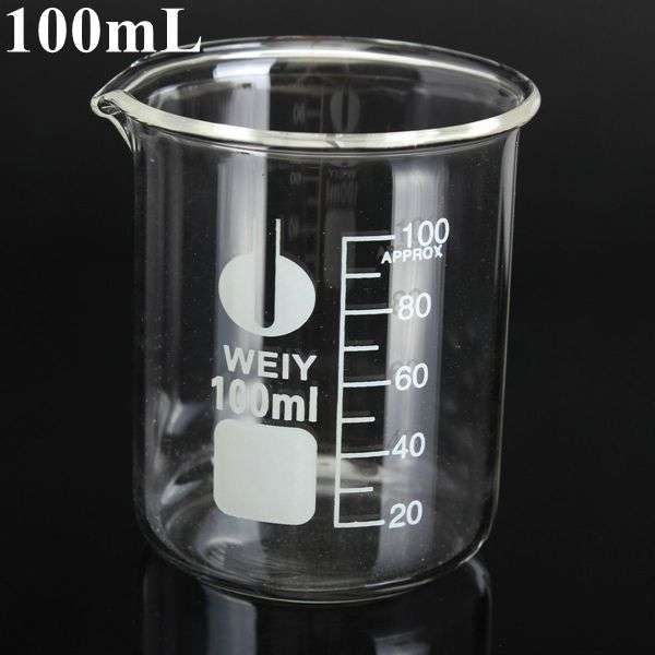 100mL Graduated Borosilicate Glass Beaker Volumetric Glassware For Laboratory