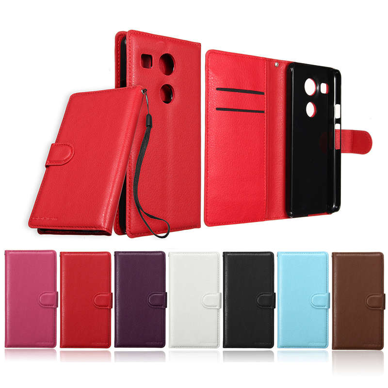 Mohoo Magnetic Flip Wallet Card Slot Case PC Cover Skin Stand For LG Nexus 5X