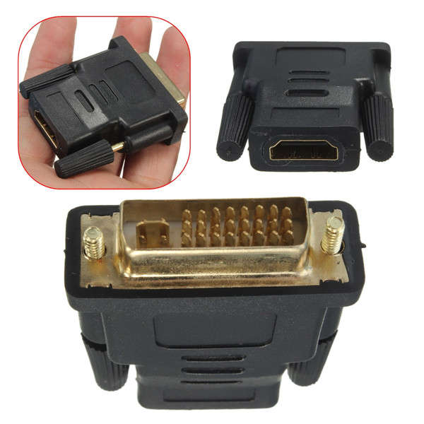 DVI-I 24+5 Pin Male to HDMI Female Adapter Connector Converter For Video Cable