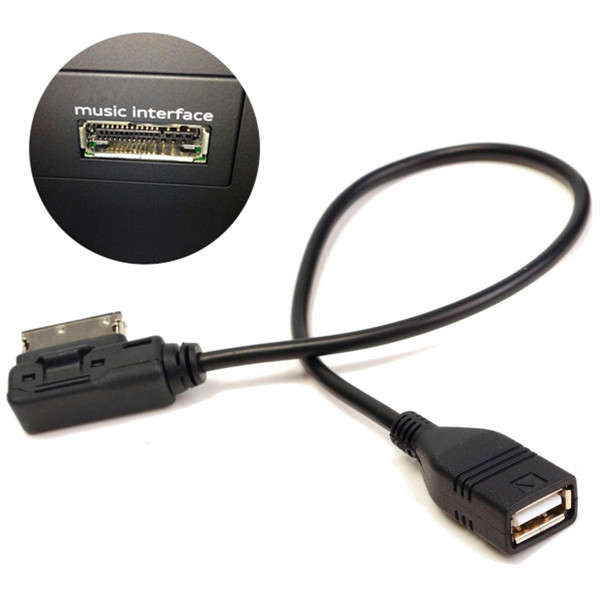 AUX Media Interface USB Cable AMI Adapter Flash Drive MP3 for Mercedes-Benz