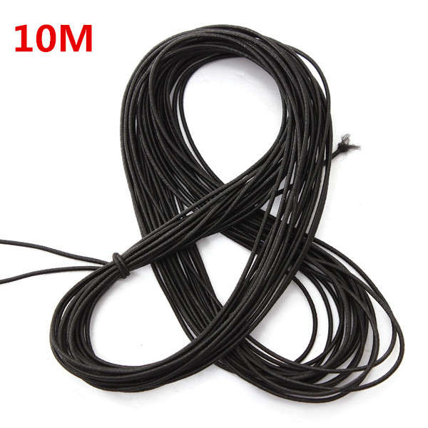 10M Black Thread Elastic Cord Round String Thong 1.5mm