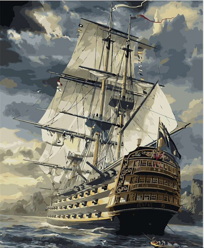 Digital Oil Painting DIY Oil Painting By Numbers Kits Navigation Frameless Canv