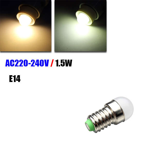 E14 LED Bulb 1.5W White/Warm White Mini Refrigerator Lamp AC 220-240V