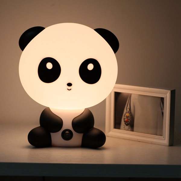 Cute Cartoon Panda Night Light Table Lamp for Kids Bedside