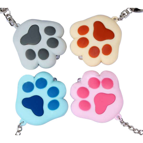 Band LED Light Sound Cat Claw Key Chain Color Optional