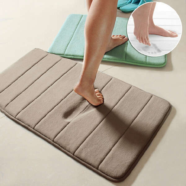 40x60cm Coral Velvet Memory Foam Rug Bathroom Mat Soft  Non-slip Floor Carpet