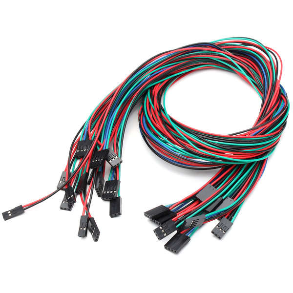 14Pcs 70cm 2Pin/3Pin/4Pin Female To Female Jumper Dupont Cable For Endstops 3D