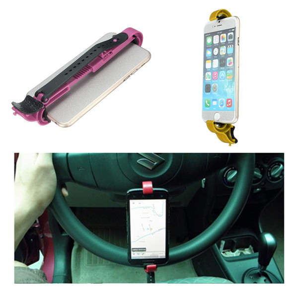 Steering Wheel Cradle Holder Smart Clip Car Mount For Mobile Phone