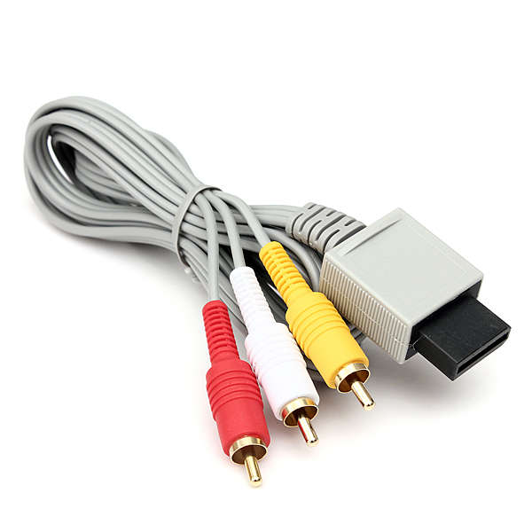1.8m 3 rows Audio Video AV Composite RCA Cable Cord for Nintendo Wii