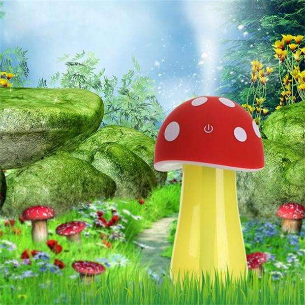 USB Aroma LED Water Purification System Mini Mushroom Lamp Humidifier
