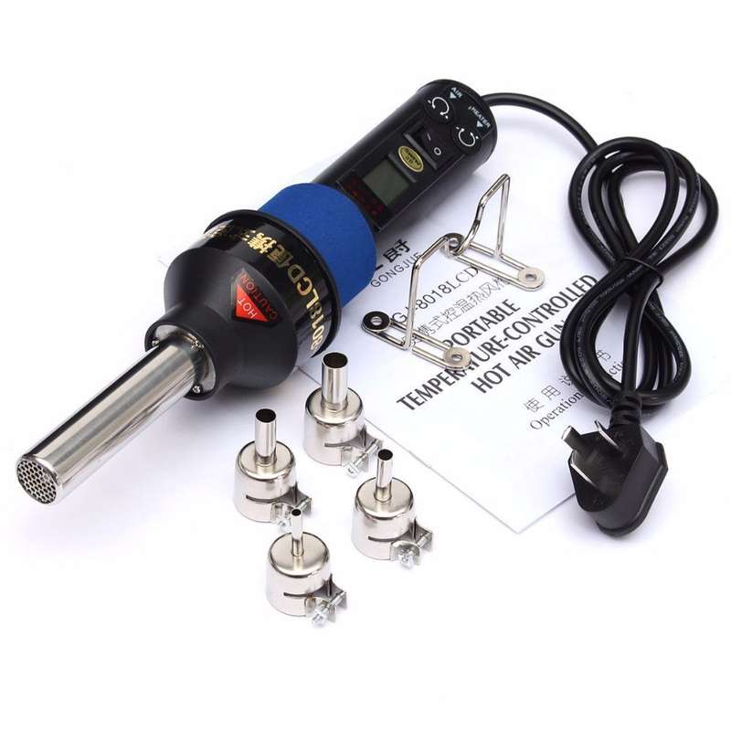 8018LCD 220V 450 Degree LCD Adjustable Electronic Heat Hot Air Gun