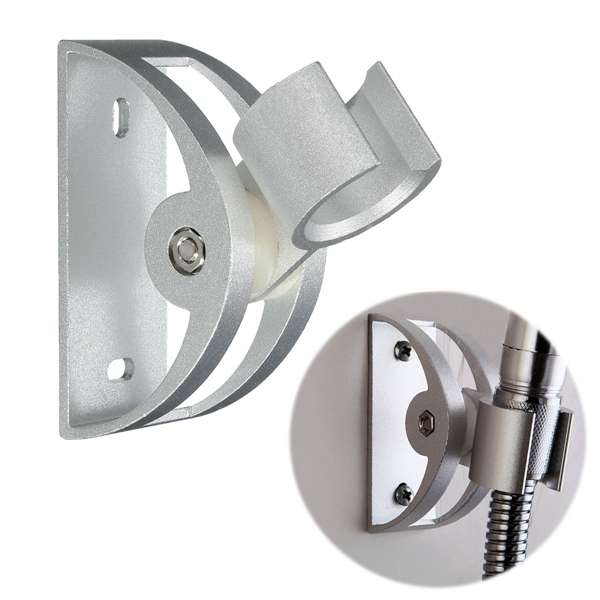 23mm Silver Aluminum Rotatable Shower Head Holder Shower Pedestal