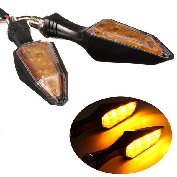 12V 4LED 5050 SMD Motorcycle Turn Signal Indicator Blinker Amber Light