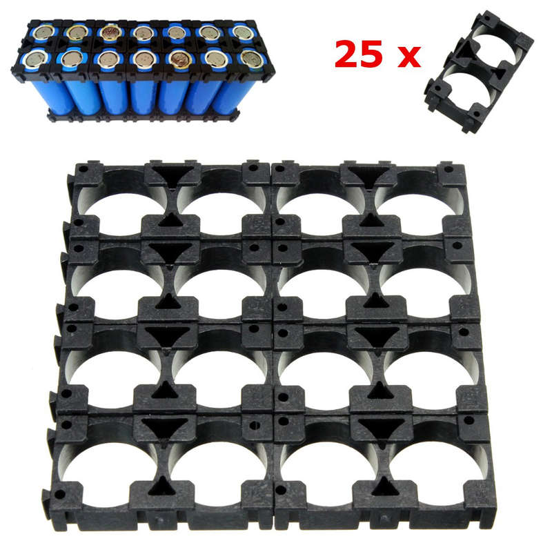 25pcs Double Bracket 18650 Battery Spacer Radiating Shell Plastic