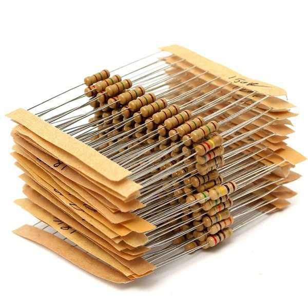 300Pcs 30 Value 1ohm-3M 1/2W Carbon Film Resistor