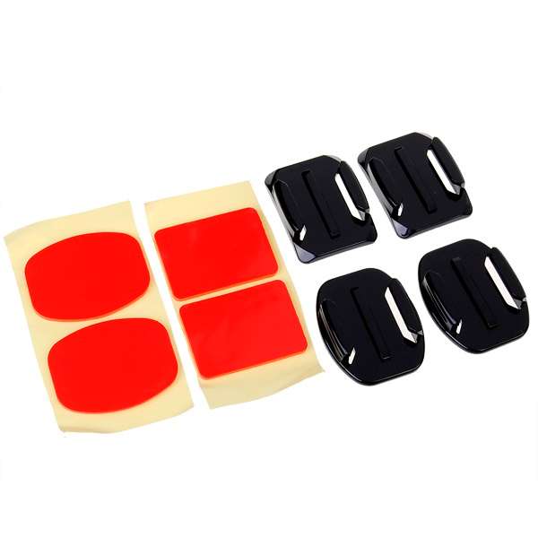 Flat Mounts+Curved Mounts with adhesive pads for SJ4000 Gopro
