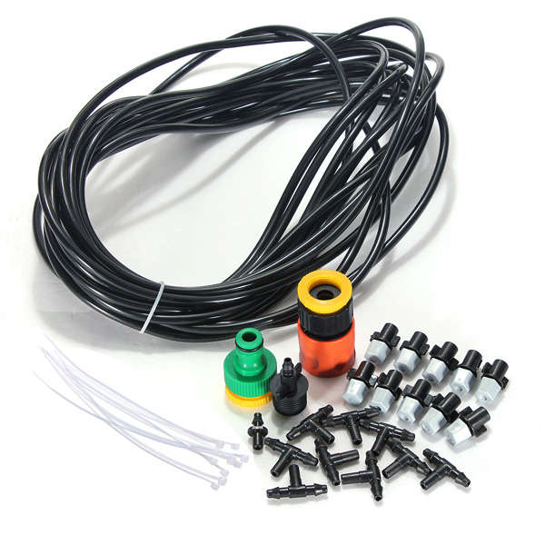 10m/33Ft Micro Garden Misting Cooling System Atomization Spray Nozzle