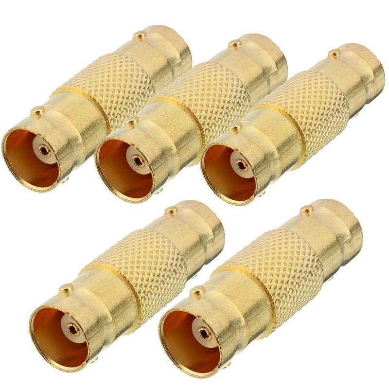 5pcs Female to Female BNC Barrel Connector CCTV Coax Adapter for Camera Cable