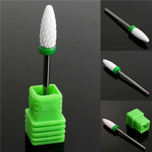 3/32 Inch Shank Ceramic Nail Drill Bit 6mm Grinding Head Nail File Drill C610041